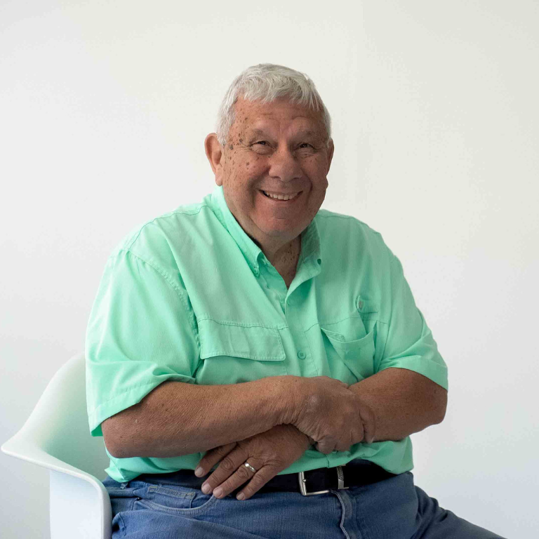 a man sitting in a chair