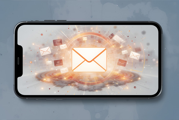 a cell phone with a message on the screen